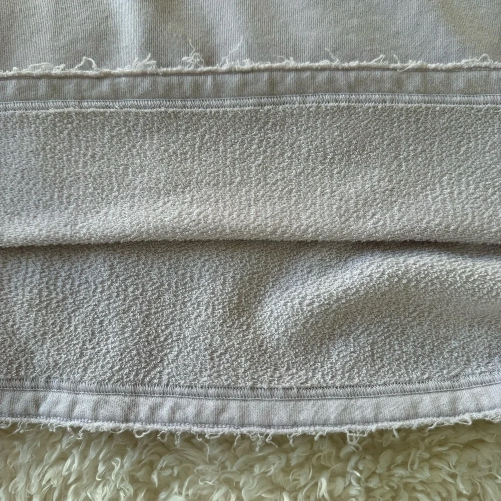 Michael Stars sweatshirt cascading ruffle short sleeve French terry top size L - Picture 8 of 11